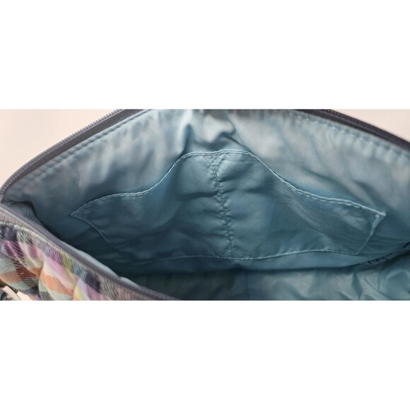 Vera Bradley Saddle Turnlock Crossbody Shoulder Bag Multicolor Gingham Plaid - Picture 10 of 11